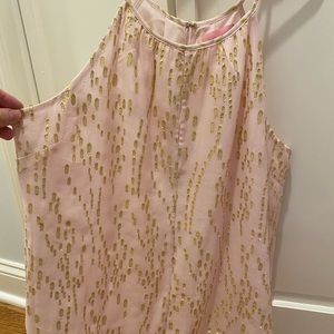 Lilly Pulitzer Pink and Gold Tank
